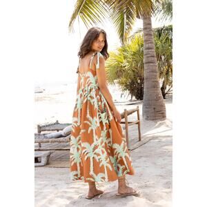 Oliphant Tie Strap Pocket Midi Dress NWT